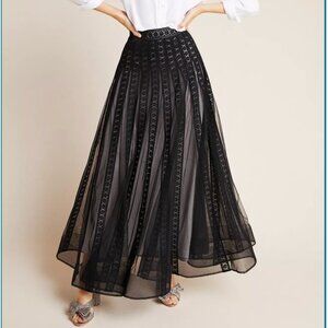 Trisha Embroidered Tulle Maxi Skirt
